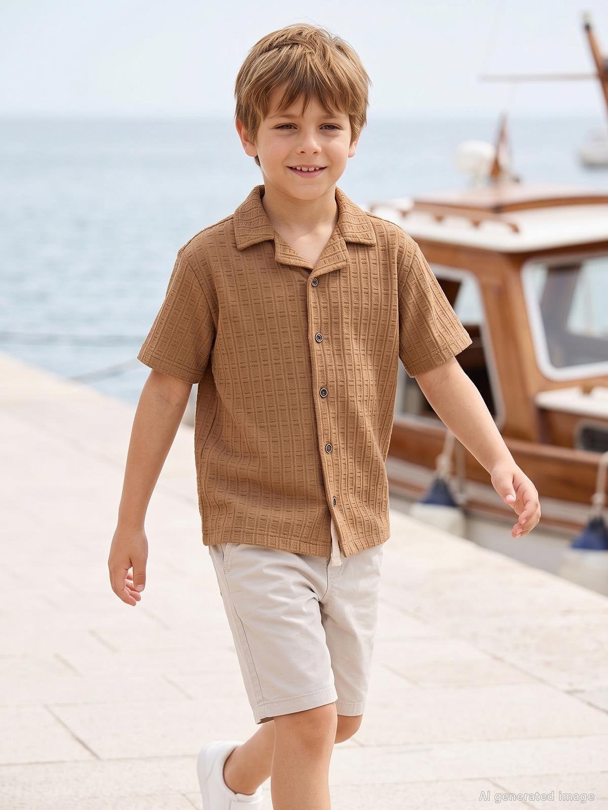 Civil Boys Beli Lastikli 10-13 Yaş Kapri - Koyu Taş Rengi