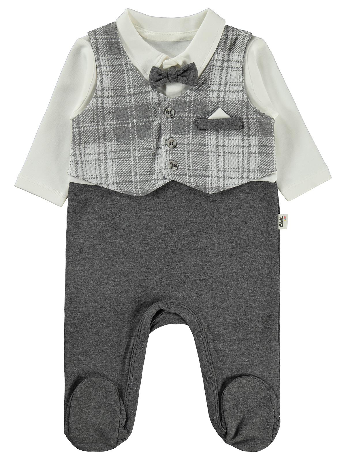 Civil Baby Kazayağı Desen 1-9 Ay Tulum - Ekose