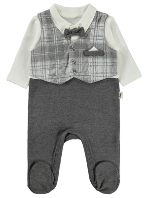 Civil Baby Kazayağı Desen 1-9 Ay Tulum - Ekose