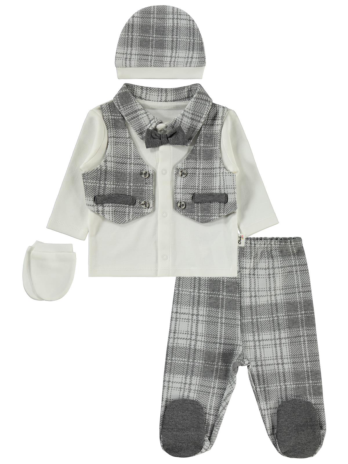 Civil Baby Kazayağı Desen Zıbın Takımları - Ekose