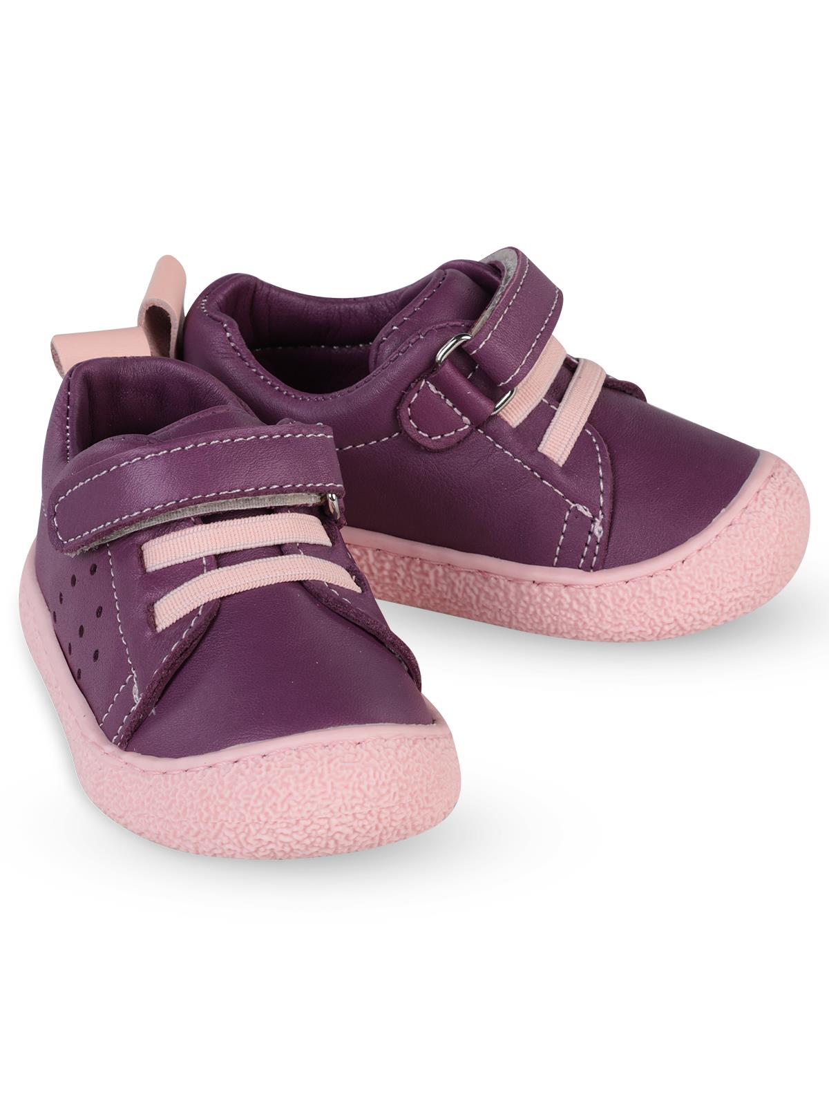 Civil Baby Cırtlı Deri 19-21 Numara İlkadım Ayakkabı - Lila