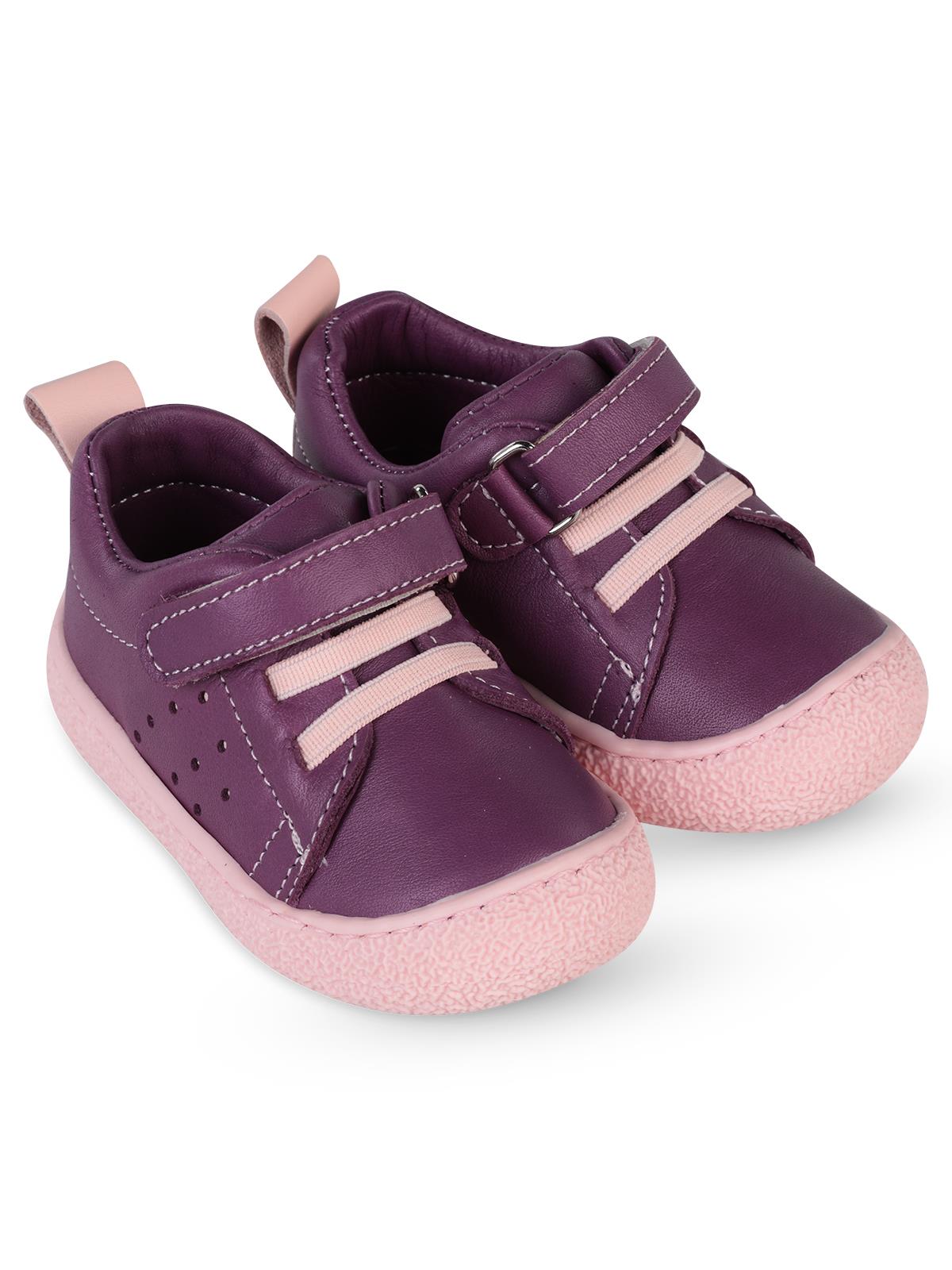 Civil Baby Cırtlı Deri 19-21 Numara İlkadım Ayakkabı - Lila
