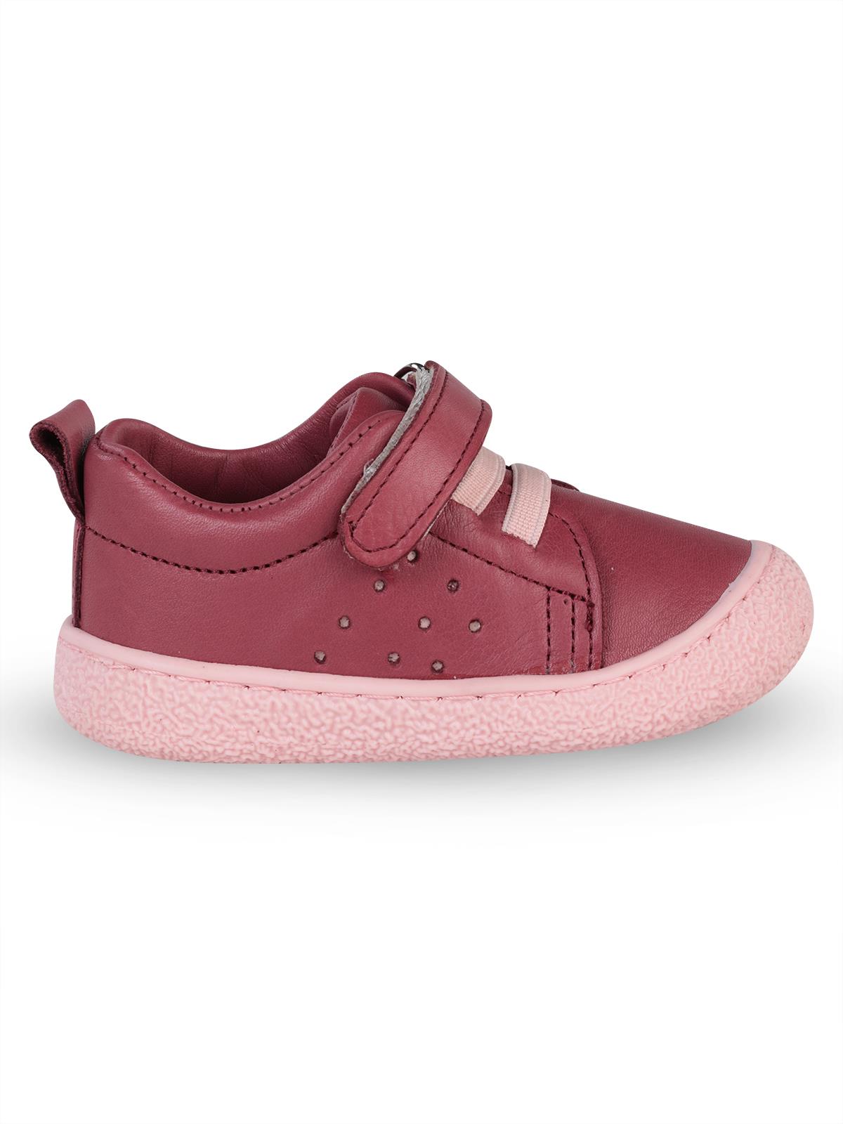 Civil Baby Cırtlı Deri 19-21 Numara İlkadım Ayakkabı - Kırmızı