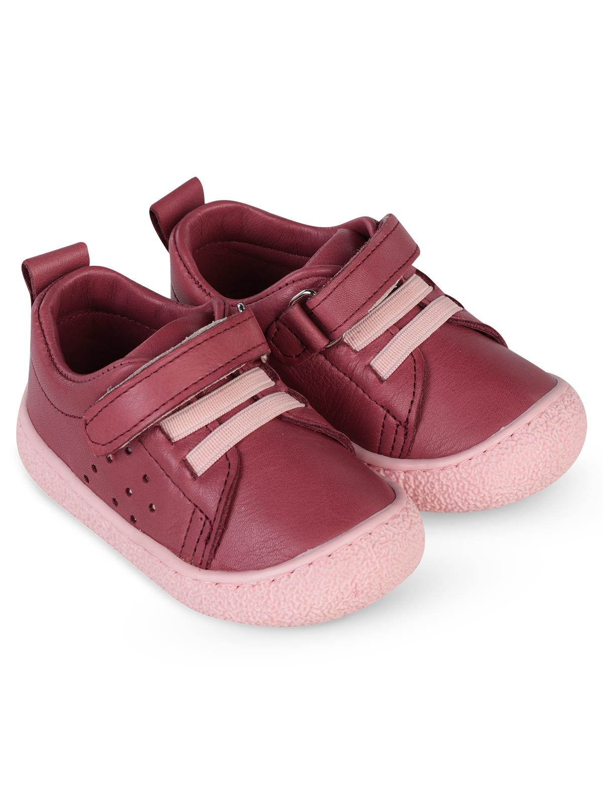 Civil Baby Cırtlı Deri 19-21 Numara İlkadım Ayakkabı - Kırmızı