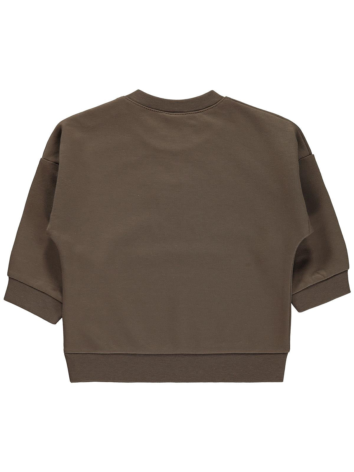 Civil Baby Teddy Baskılı 6-18 Ay Sweatshirt - Kahverengi