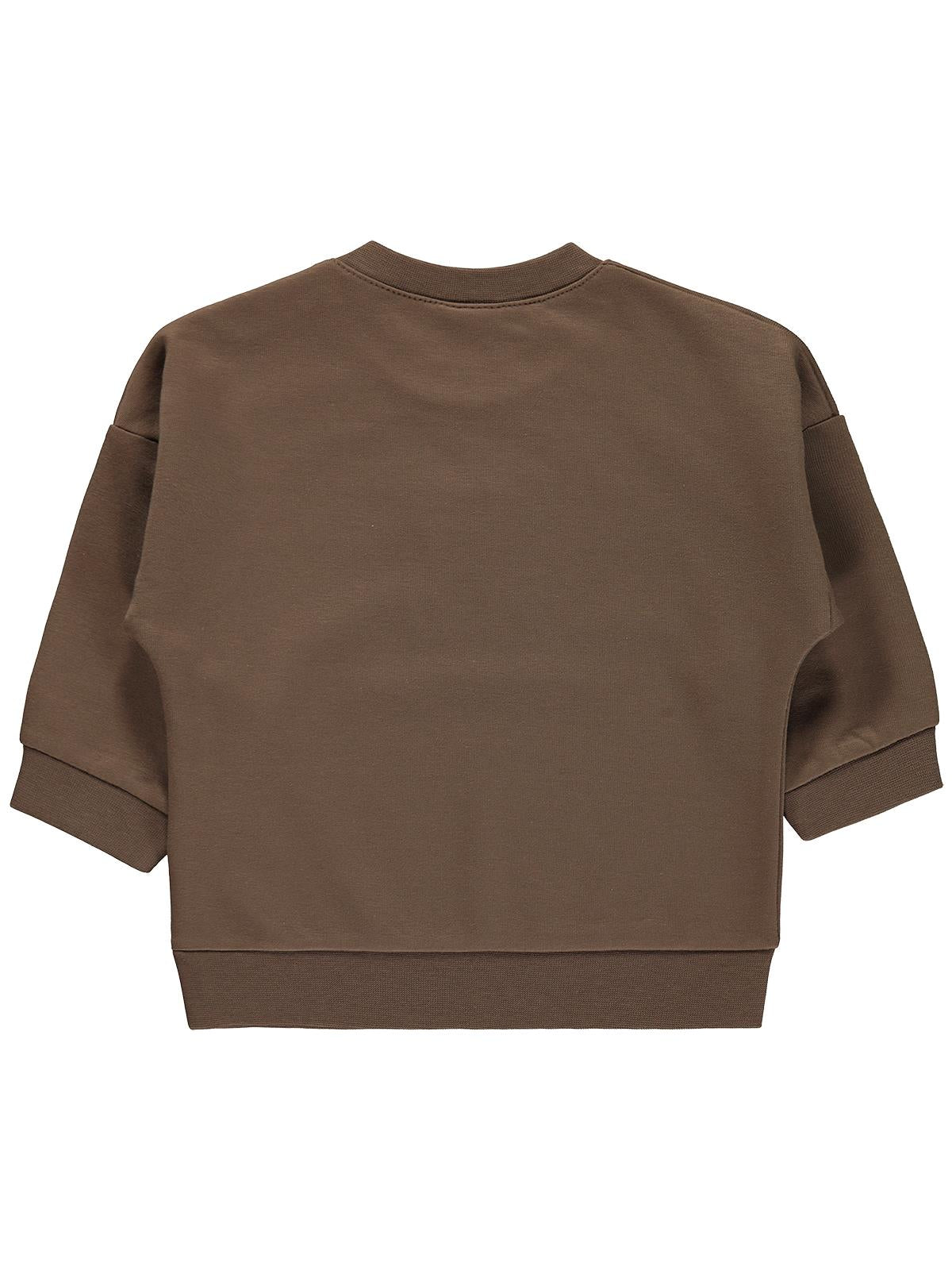 Civil Baby Teddy Baskılı 6-18 Ay Sweatshirt - Kahverengi