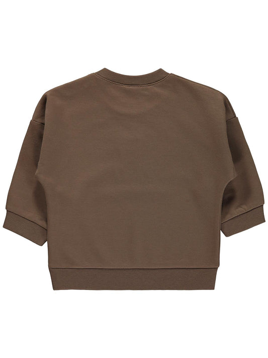 Civil Baby Teddy Baskılı 6-18 Ay Sweatshirt - Kahverengi