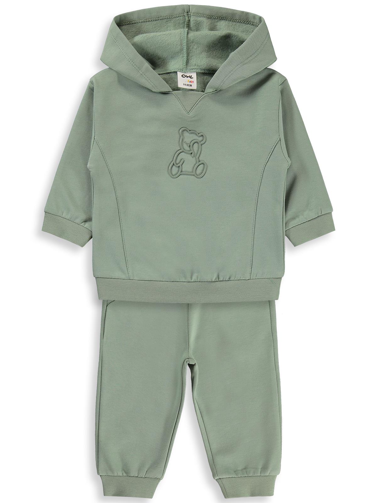 Civil Baby Teddy Baskılı 6-18 Ay Takım - Yeşil