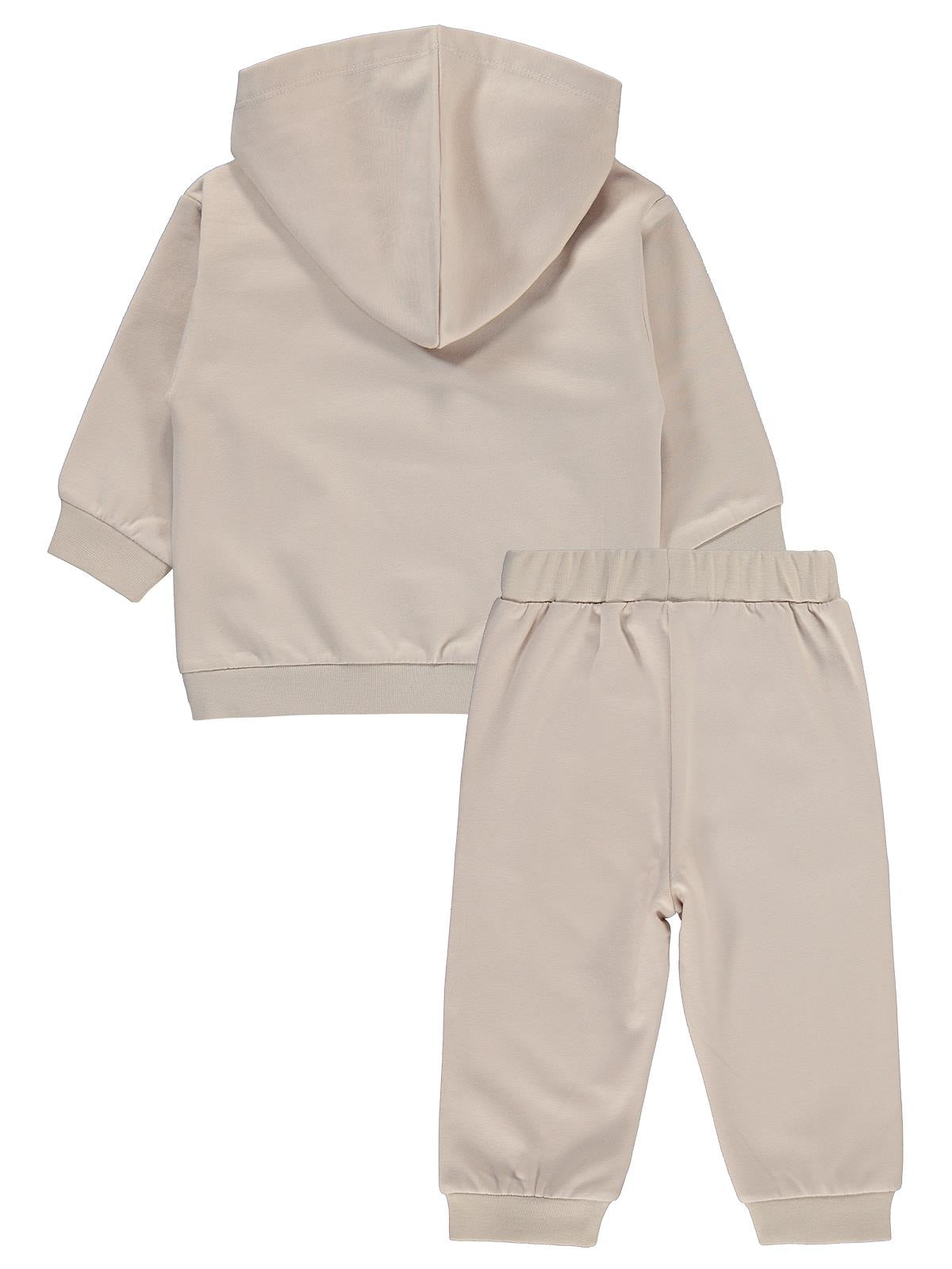 Civil Baby Teddy Baskılı 6-18 Ay Takım - Bej