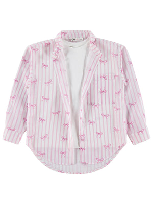Civil Girls Fiyonk Baskılı 10-13 Yaş Gömlek - Pembe