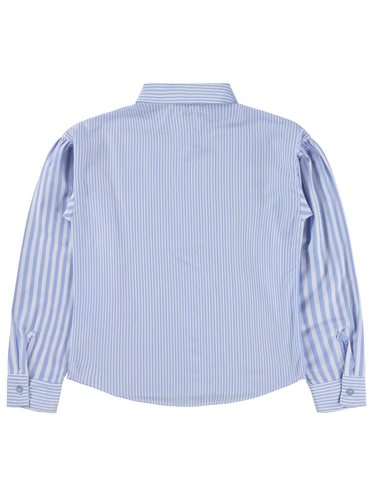 Civil Girls Kalın Çizgili 10-13 Yaş Gömlek - Mavi