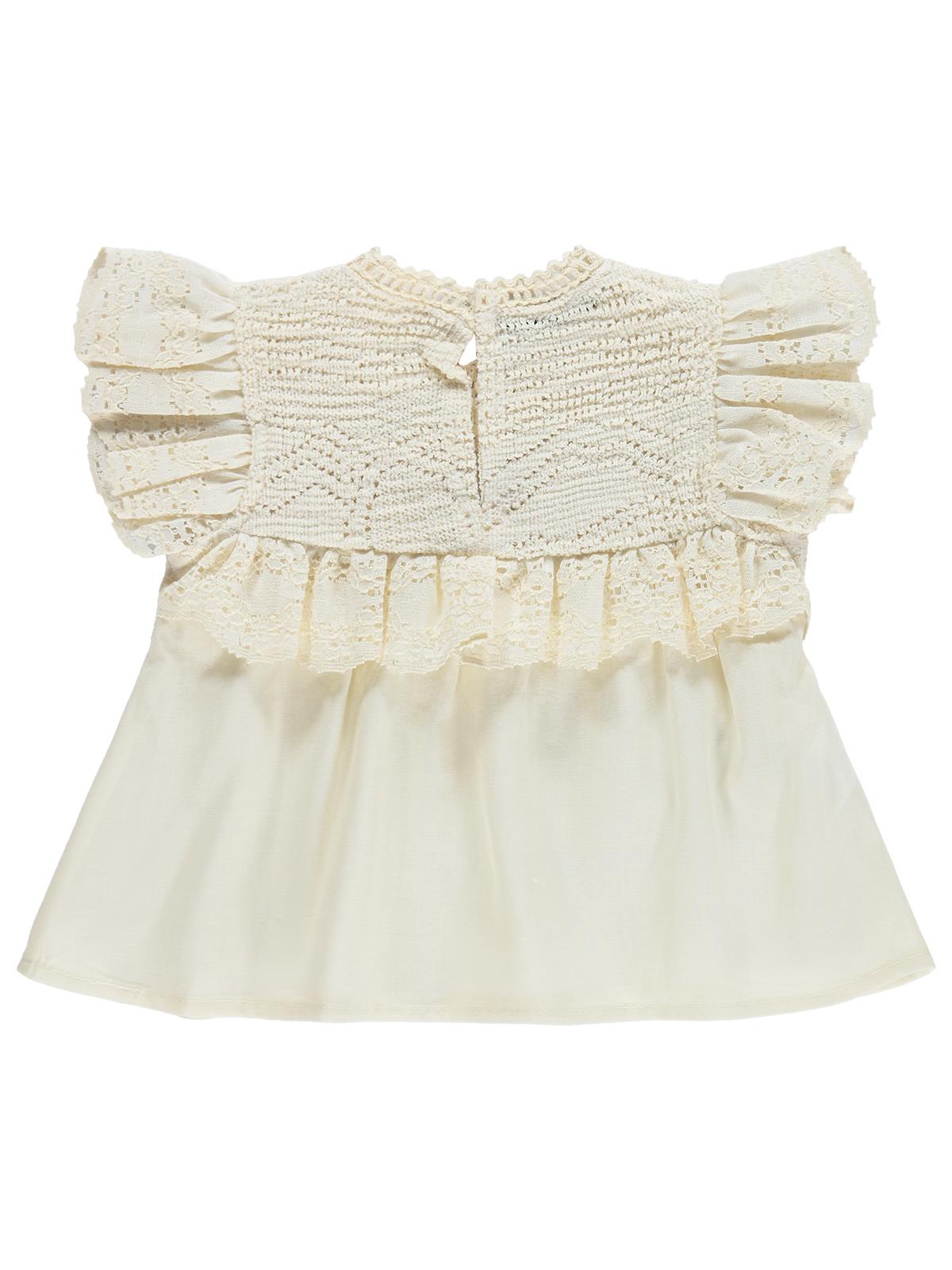 Pierre Cardin Fırfırlı 6-18 Ay Gömlek - Ekru