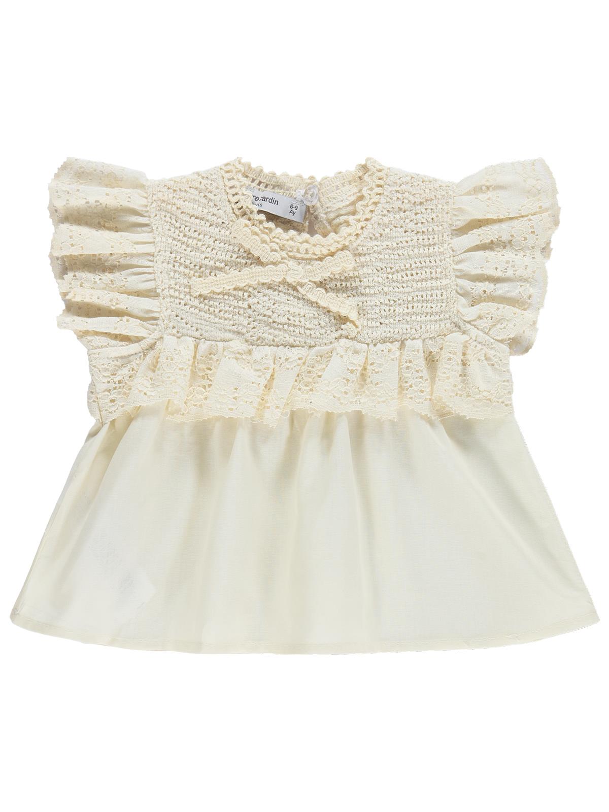 Pierre Cardin Fırfırlı 6-18 Ay Gömlek - Ekru