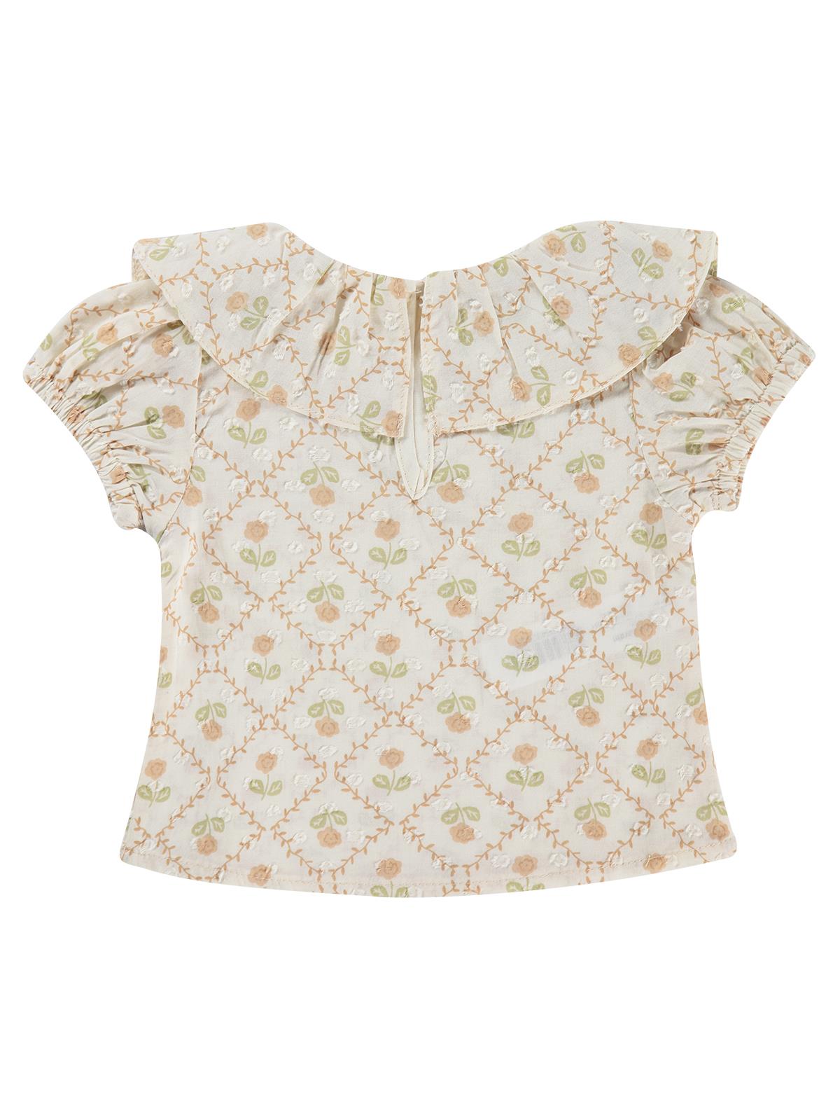 Pierre Cardin Büyük Bebe Yaka Empirme 6-18 Ay Gömlek - Ekru