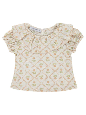 Pierre Cardin Büyük Bebe Yaka Empirme 6-18 Ay Gömlek - Ekru