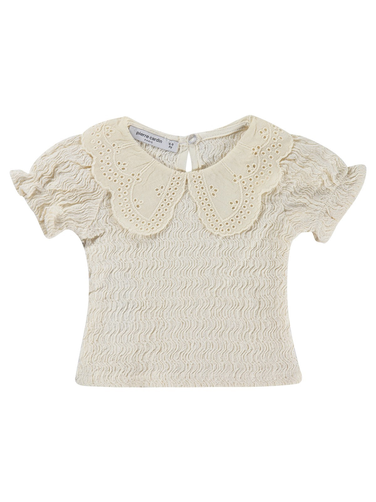 Pierre Cardin Bebe Yaka Kolu Fırfırlı 6-18 Ay Gömlek - Ekru
