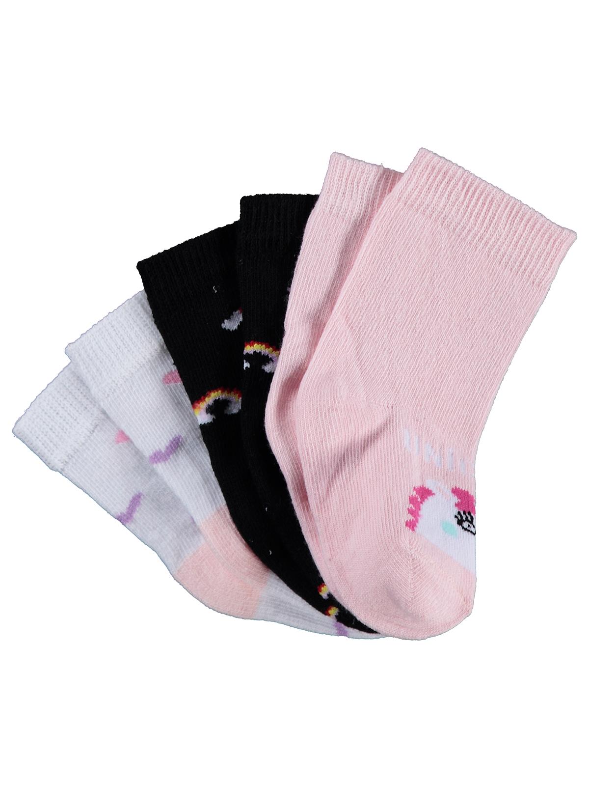 Civil Baby Unicorn 3'lü 6-18 Ay Bebek Kız Çorap Set