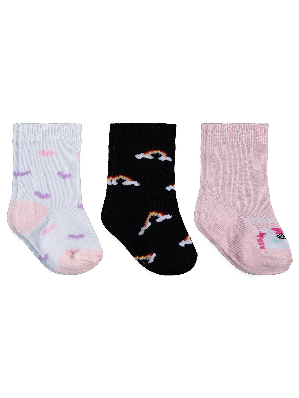 Civil Baby Unicorn 3'lü 6-18 Ay Bebek Kız Çorap Set
