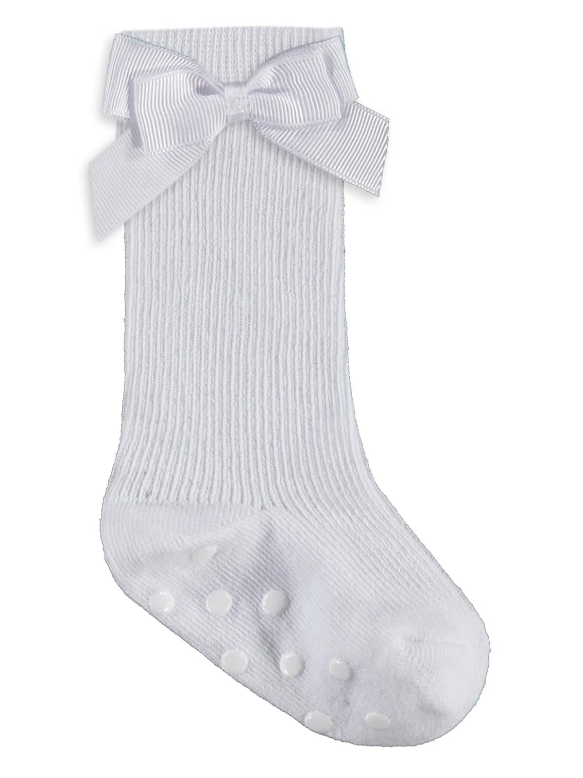Civil Baby Fiyonk Aksesuarlı Kaydırmaz 2'li 6-18 Ay Bebek Kız Çorap Set