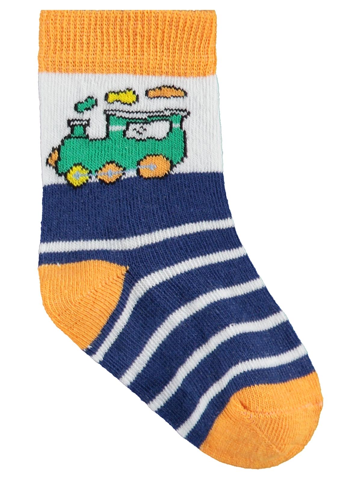 Civil Baby 3D Araç 3'lü 6-18 Ay Bebek Erkek Çorap Set