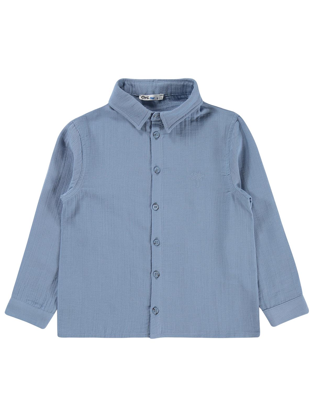 Civil Boys Uzun Kol Basic 10-13 Yaş Gömlek - Mavi