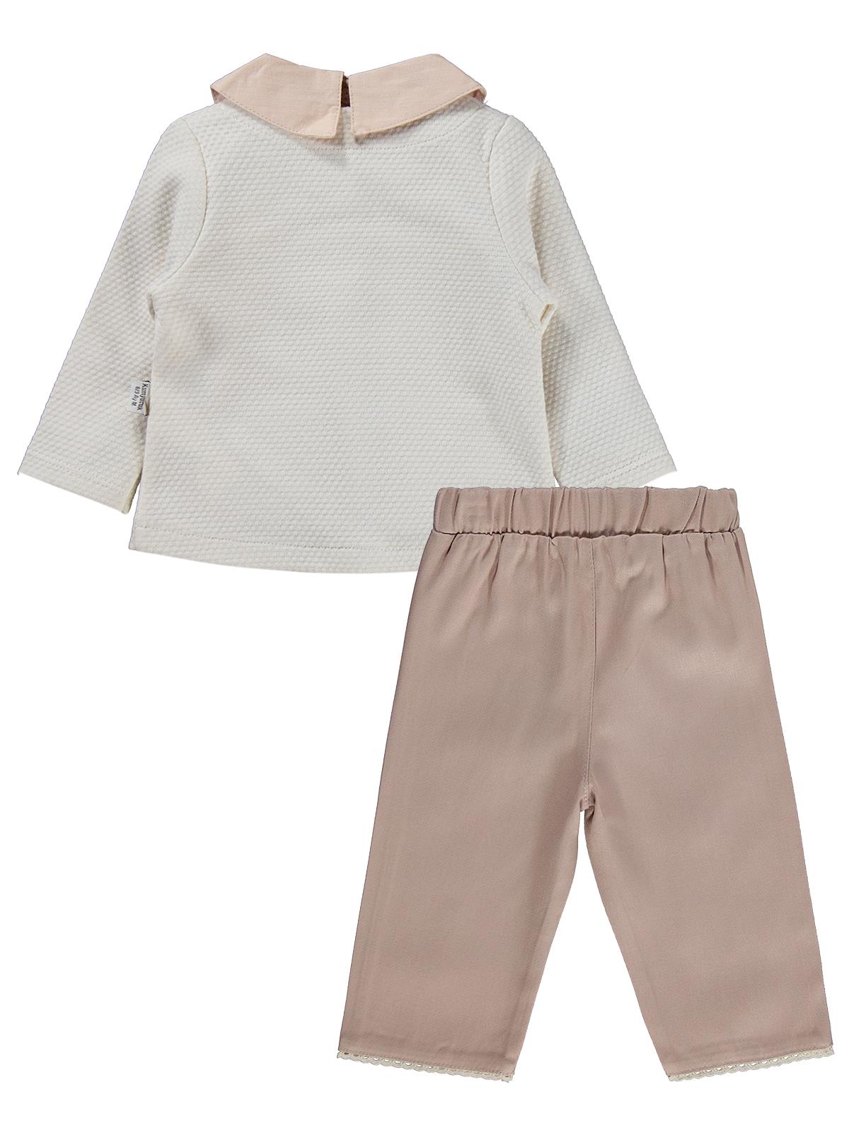Kumru Bebek Yaka Hırkalı 3 Lü 6-18 Ay Takım - Bej