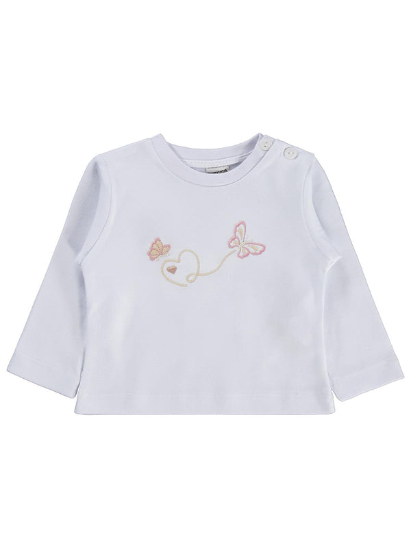 Lüks Kumru Kelebek Nakışlı 3 lü Hırkalı 6-18 Ay Takım - Bej