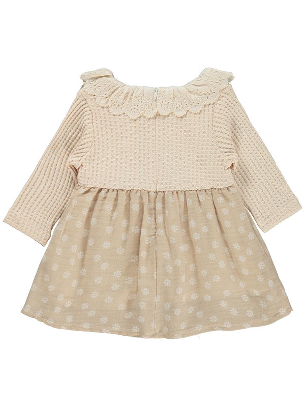 Kumru Süs Bolerolu Bandanalı 6-18 Ay Elbise - Bej