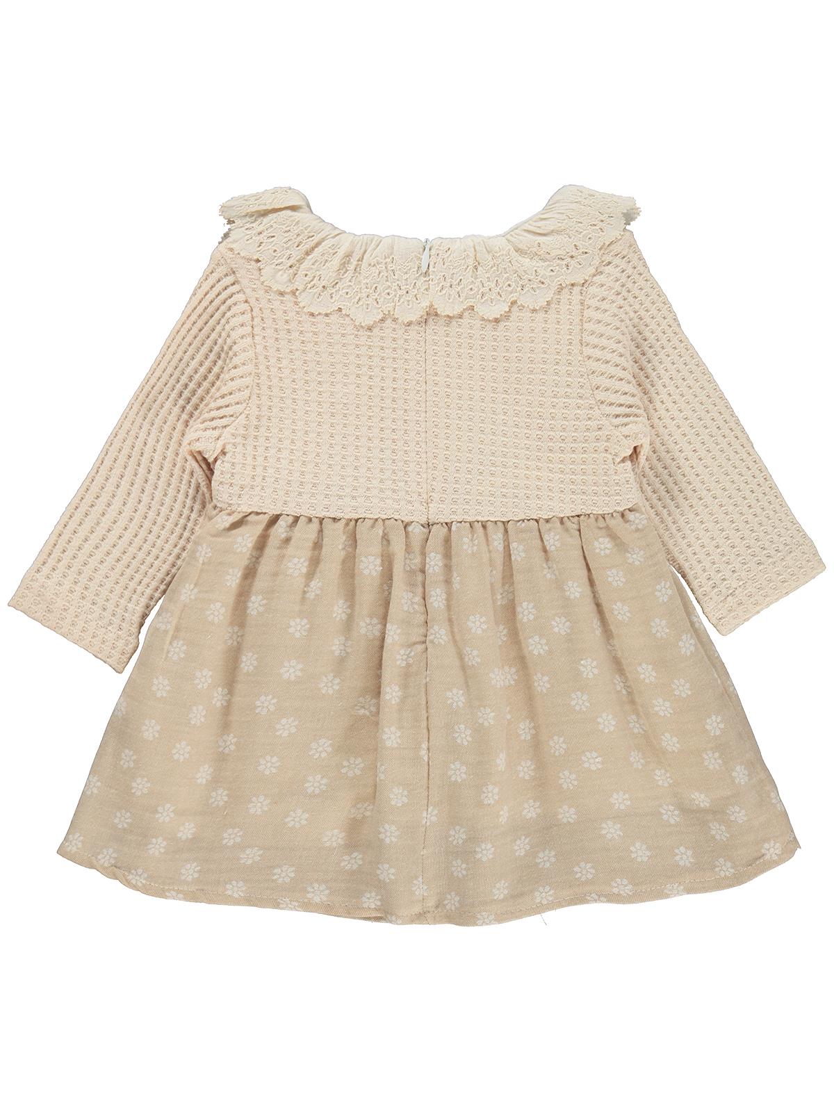 Kumru Süs Bolerolu Bandanalı 6-18 Ay Elbise - Bej