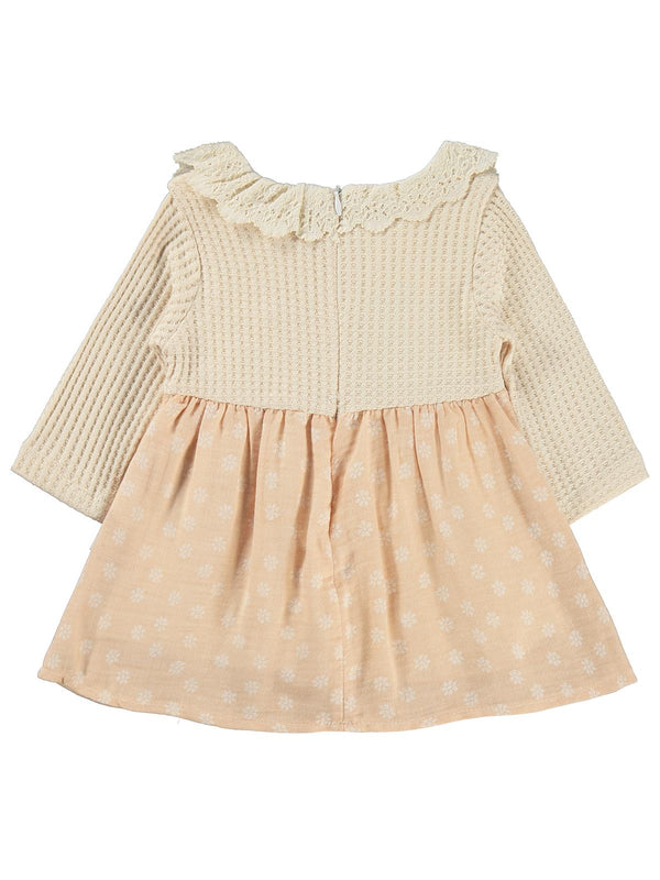 Kumru Süs Bolerolu Bandanalı 6-18 Ay Elbise - Pudra