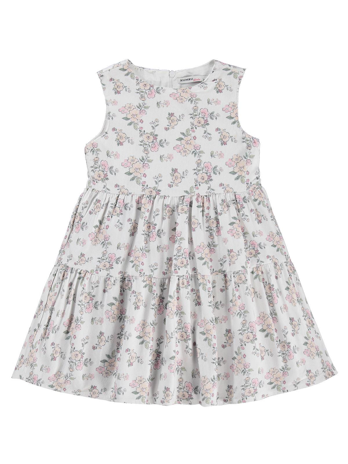 Civil Girls Ceketli Çiçekli 2 Li 2-5 Yaş Elbise - Bej