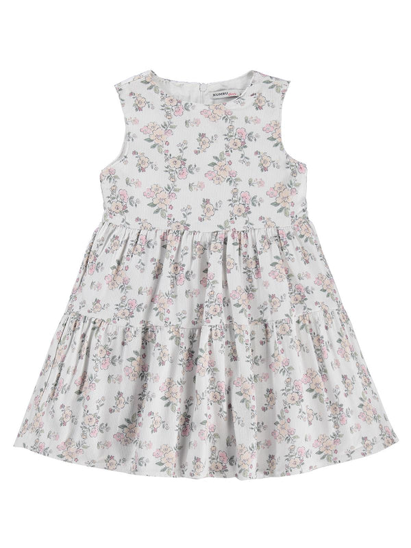 Civil Girls Ceketli Çiçekli 2 Li 2-5 Yaş Elbise - Bej