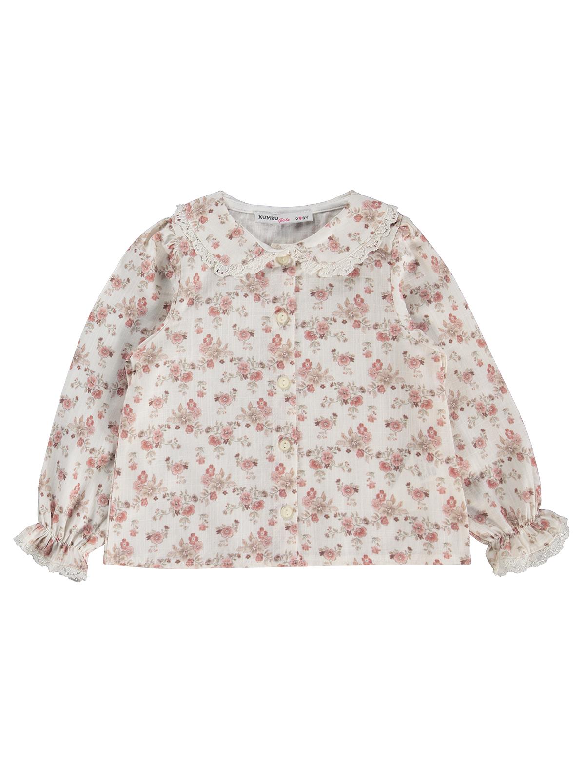 Civil Girls Çiçek Gömlekli 2 Li 2-5 Yaş Elbise - Pudra
