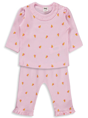 Civil Baby Dondurma Empirme 6-18 Ay Pijama Takımı - Pembe