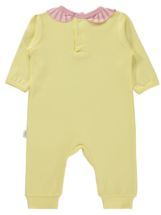 Civil Baby Çiçek Baskılı 3-18 Ay Tulum - Sarı