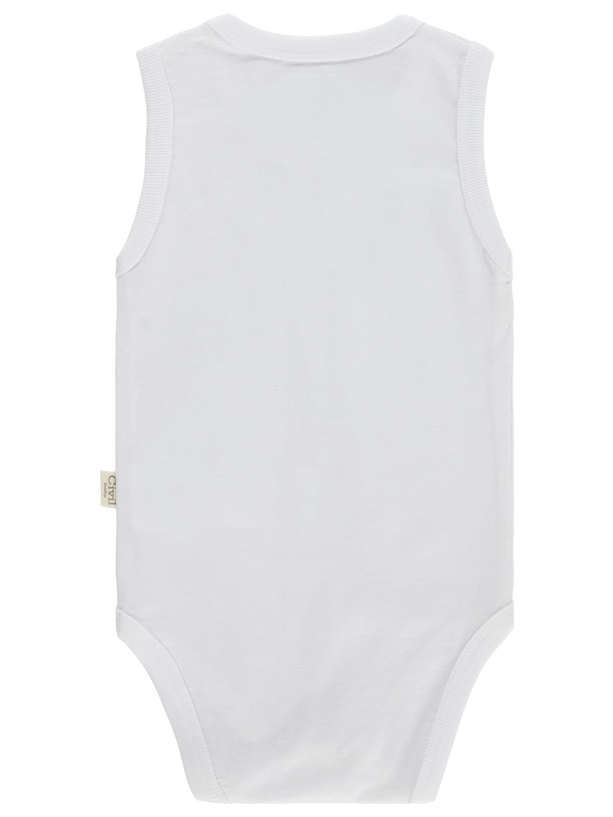 Civil Baby Düz 3-36 Ay Çıtçıtlı Badi - Ekru