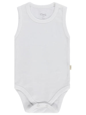 Civil Baby Düz 3-36 Ay Çıtçıtlı Badi - Ekru
