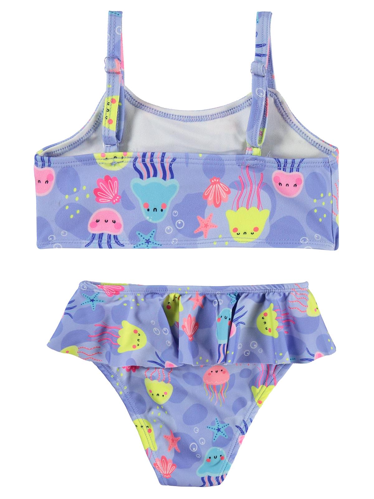 Civil Girls Deniz Anası Baskılı 2-12 Yaş Mayo Set - Mavi