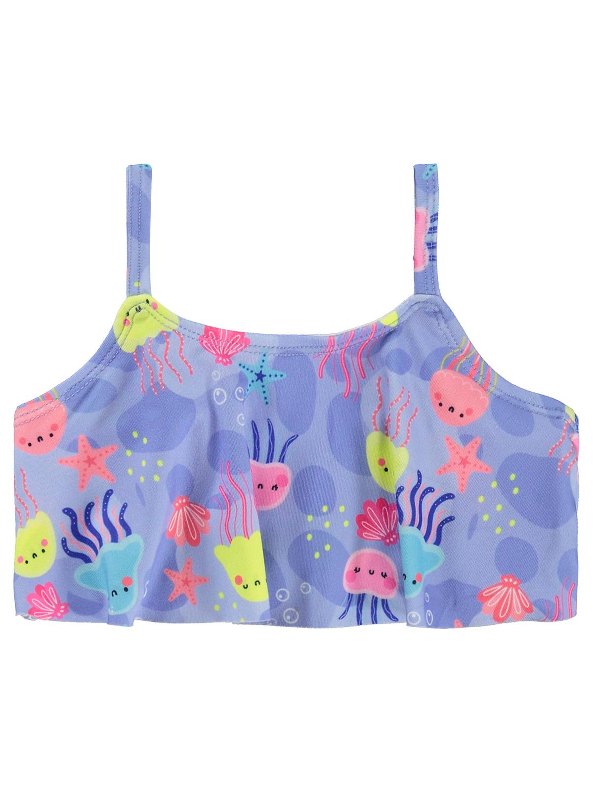 Civil Girls Deniz Anası Baskılı 2-12 Yaş Mayo Set - Mavi