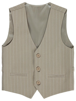 Pierre Cardin Çizgili 10-12 Yaş Yelek - Kahve