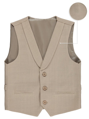 Pierre Cardin Keten Görünümlü 10-12 Yaş Yelek - Kahverengi