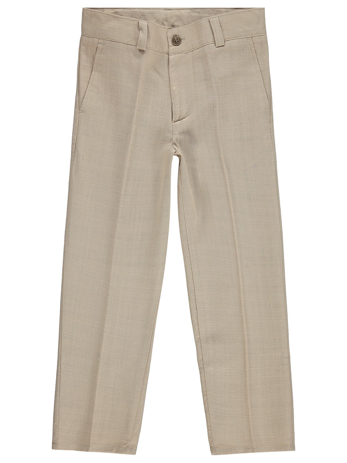 Pierre Cardin Keten Görünümlü 6-9 Yaş Pantolon - Kahverengi