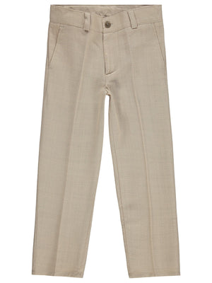 Pierre Cardin Keten Görünümlü 6-9 Yaş Pantolon - Kahverengi