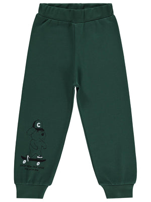 Civil Boys Kaykay Köpek Baskılı 2-5 Yaş Eşofman Altı  - Yeşil