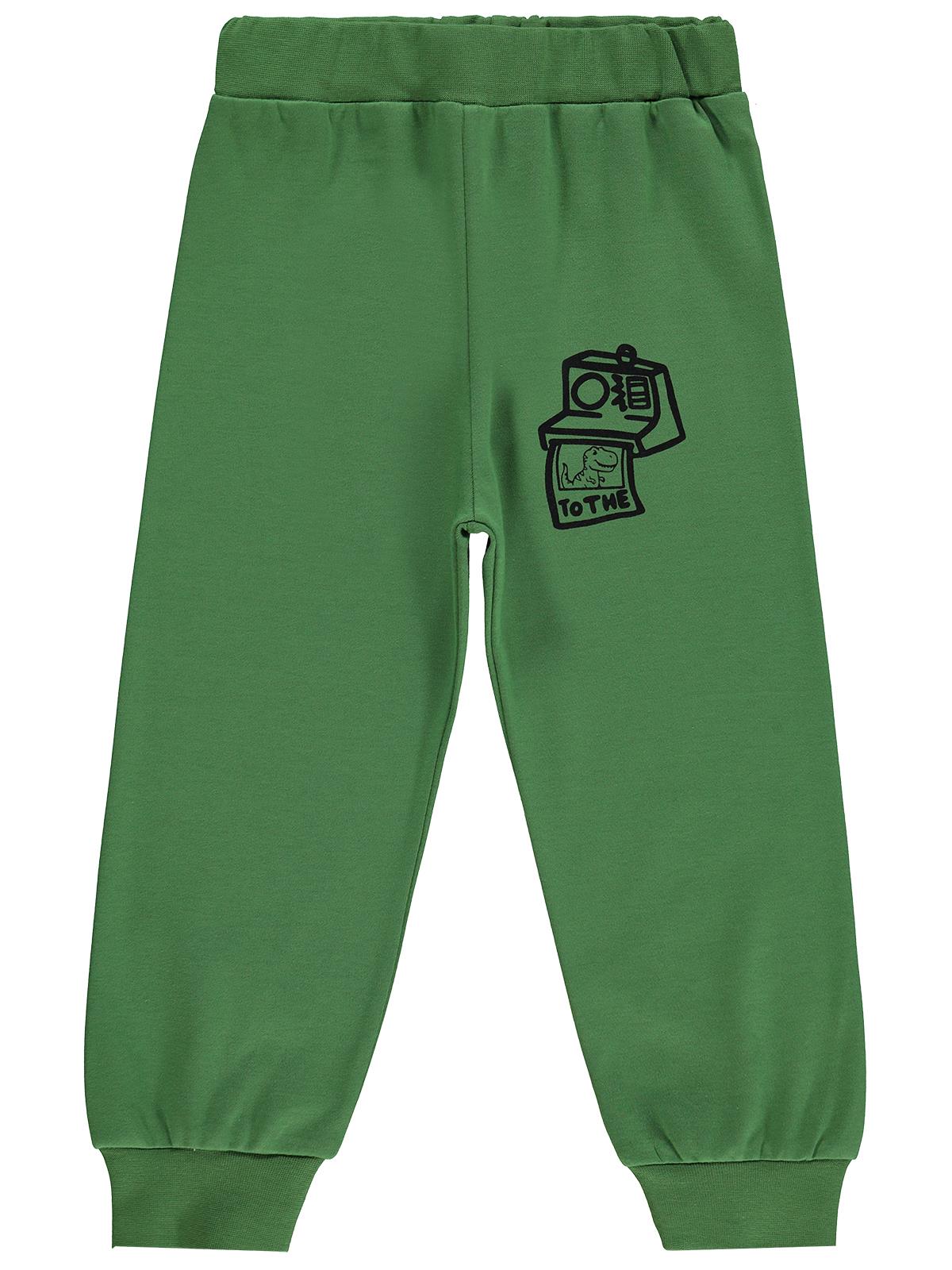 Civil Boys Fotoğraf Makinesi Baskılı 2-5 Yaş Eşofman Altı  - Yeşil