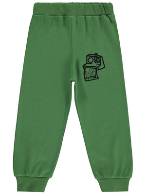 Civil Boys Fotoğraf Makinesi Baskılı 2-5 Yaş Eşofman Altı  - Yeşil