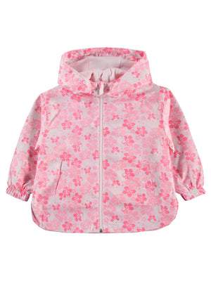 Civil Girls Kız Çocuk Çiçek Desenli 2-5 Yaş Yağmurluk - Pembe