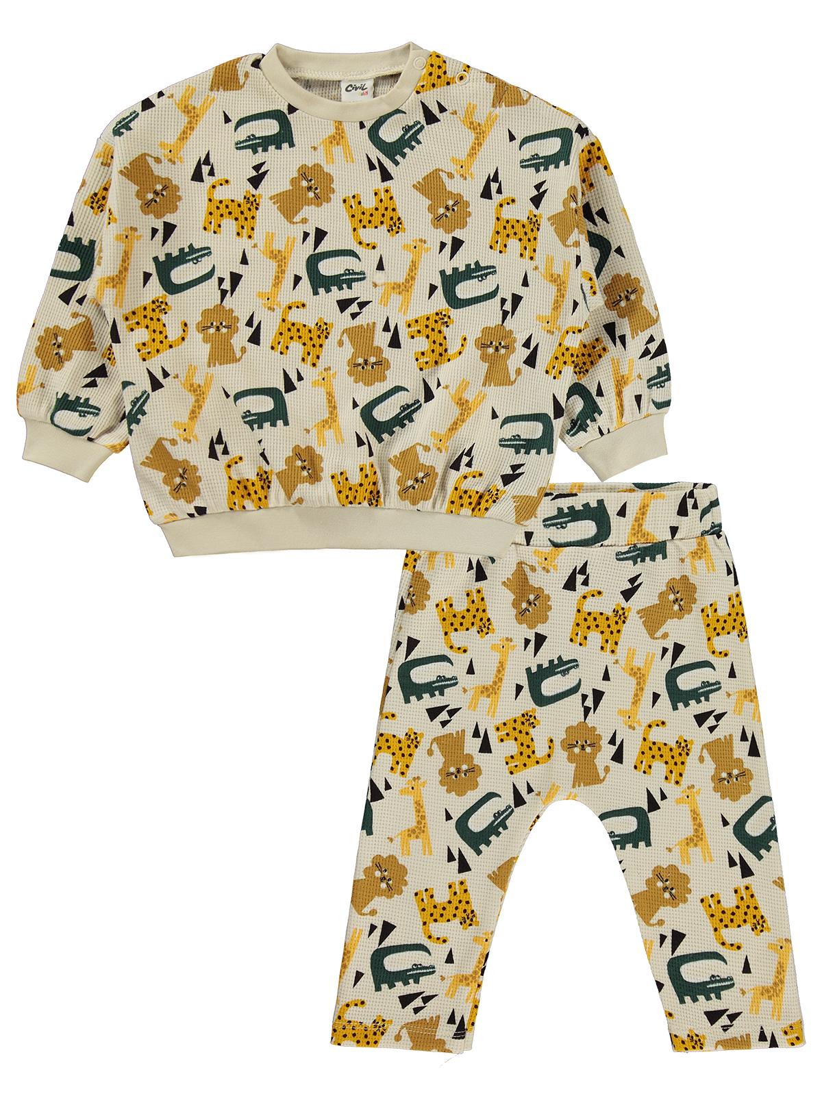 Civil Baby Hayvanlar Empirme 6-18 Ay Takım - Bej