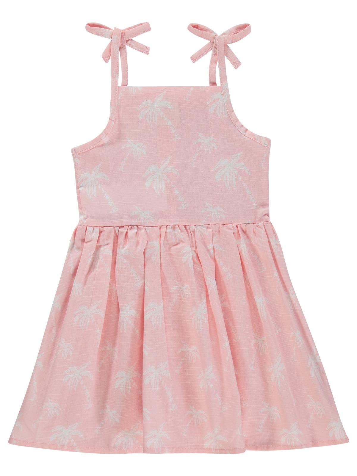 Civil Baby Fiyonk Askılı Flamlı 6-18 Ay Elbise - Pembe