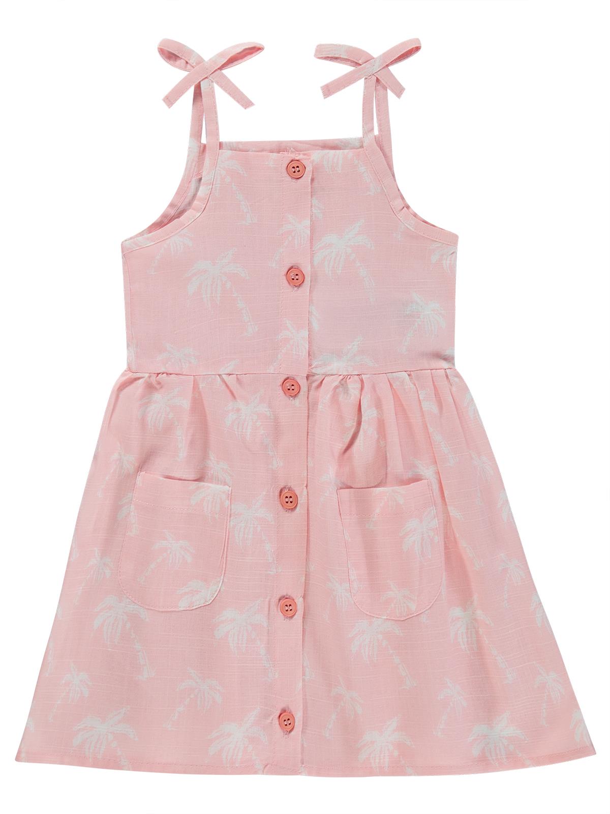 Civil Baby Fiyonk Askılı Flamlı 6-18 Ay Elbise - Pembe